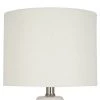 15.25" Textured Ceramic Accent Table Lamp with Linen Shade (Includes LED Light Bulb) White - Cresswell Lighting -Loca Table Lamps Store unnamed file 704