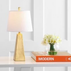 JONATHAN Y 20.5" Alexis Resin Table Lamp (Includes LED Light Bulb) Gold - JONATHAN Y
