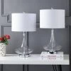 JONATHAN Y 25.5" (Set of 2) Cecile Glass Teardrop Table Lamp (Includes Energy Efficient Light Bulb) - JONATHAN Y Clear -Loca Table Lamps Store unnamed file 720