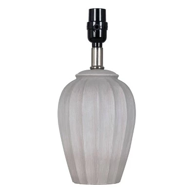 Small Ribbed Wood Lamp Base Brown - Threshold™ 6 Small Ribbed Wood Lamp Base Brown - Threshold™ - Image 4