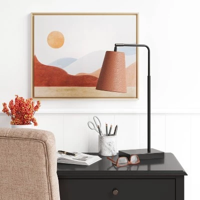 Covington Faux Leather Task Lamp Brown (Includes LED Light Bulb) - Threshold™ 4 Covington Faux Leather Task Lamp Brown (Includes LED Light Bulb) - Threshold™ - Image 2