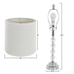 Table Lamps and Floor Lamp Faceted Crystal Balls Set of 3 (3 LED bulbs included) - Yorkshire Home