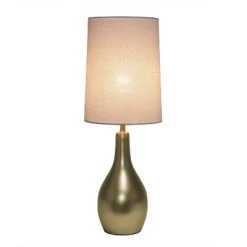 1 Light Tear Drop Table Lamp Gold - Simple Designs