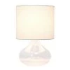 Glass Raindrop Table Lamp with Fabric Shade White - Simple Designs -Loca Table Lamps Store unnamed file 834