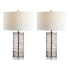 JONATHAN Y (Set of 2) 27.5" LED Glass Fused Cylinder Table Lamps - JONATHAN Y Clear -Loca Table Lamps Store unnamed file 862
