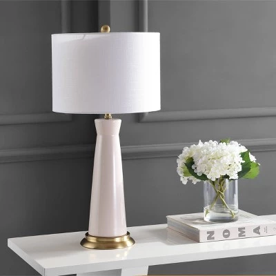 JONATHAN Y 29" Ceramic Hartley Column Table Lamp (Includes Energy Efficient Light Bulb) - JONATHAN Y White 4 JONATHAN Y 29" Ceramic Hartley Column Table Lamp (Includes Energy Efficient Light Bulb) - JONATHAN Y White - Image 2
