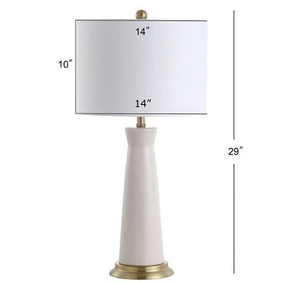 JONATHAN Y 29" Ceramic Hartley Column Table Lamp (Includes Energy Efficient Light Bulb) - JONATHAN Y White 5 JONATHAN Y 29" Ceramic Hartley Column Table Lamp (Includes Energy Efficient Light Bulb) - JONATHAN Y White - Image 3