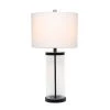 Entrapped Glass Table Lamp with Fabric Shade Black - Lalia Home -Loca Table Lamps Store unnamed file 90