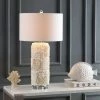 JONATHAN Y 28.5" Seashell/Resin/Crystal Rosette Table Lamp (Includes LED Light Bulb) White - JONATHAN Y -Loca Table Lamps Store unnamed file 908