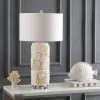 JONATHAN Y 28.5" Seashell/Resin/Crystal Rosette Table Lamp (Includes LED Light Bulb) White - JONATHAN Y -Loca Table Lamps Store unnamed file 909