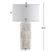 JONATHAN Y 28.5" Seashell/Resin/Crystal Rosette Table Lamp (Includes LED Light Bulb) White - JONATHAN Y -Loca Table Lamps Store unnamed file 910