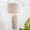 JONATHAN Y 28.5" Seashell/Resin/Crystal Rosette Table Lamp (Includes LED Light Bulb) White - JONATHAN Y -Loca Table Lamps Store unnamed file 911