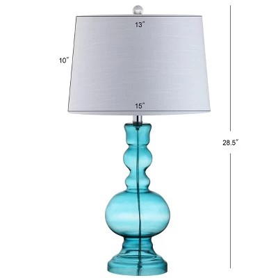JONATHAN Y 28.5" (Set of 2) Genie Glass Table Lamps (Includes LED Light Bulb) - JONATHAN Y Aqua 5 JONATHAN Y 28.5" (Set of 2) Genie Glass Table Lamps (Includes LED Light Bulb) - JONATHAN Y Aqua - Image 3