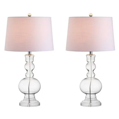JONATHAN Y 28.5" (Set of 2) Genie Glass Table Lamps (Includes LED Light Bulb) - JONATHAN Y Aqua 7 JONATHAN Y 28.5" (Set of 2) Genie Glass Table Lamps (Includes LED Light Bulb) - JONATHAN Y Aqua - Image 5