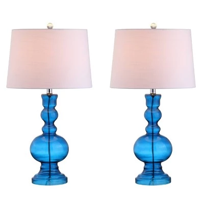 JONATHAN Y 28.5" (Set of 2) Genie Glass Table Lamps (Includes LED Light Bulb) - JONATHAN Y Aqua 8 JONATHAN Y 28.5" (Set of 2) Genie Glass Table Lamps (Includes LED Light Bulb) - JONATHAN Y Aqua - Image 6