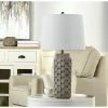 Artherstone Textured Weave Table Lamp with Tapered Drum Shade Gray - StyleCraft -Loca Table Lamps Store unnamed file 945