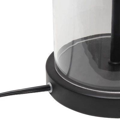 Entrapped Glass Table Lamp with Fabric Shade Black - Lalia Home 8 Entrapped Glass Table Lamp with Fabric Shade Black - Lalia Home - Image 6