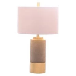 (Set of 2) 24" Bron Table Lamp Gray (Includes CFL Light Bulb) - Safavieh