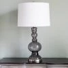 29" x 16" Glass Sadie Sculpted Table Lamp Smoke Translucent - Decor Therapy -Loca Table Lamps Store unnamed file 962
