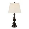 27" 3-Way Decorative Metal Table Lamp with Linen Shade (Includes LED Light Bulb) Black - Cresswell Lighting -Loca Table Lamps Store unnamed file 969