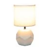 Round Prism Mini Table Lamp with Matching Fabric Shade White - Simple Designs -Loca Table Lamps Store unnamed file 973