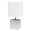 Petite Marbled Ceramic Table Lamp with Fabric Shade - Simple Designs Gray -Loca Table Lamps Store unnamed file 988