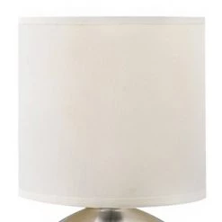 9.25" 2pk Small Matching Touch Table Lamp Set Silver - Cresswell Lighting