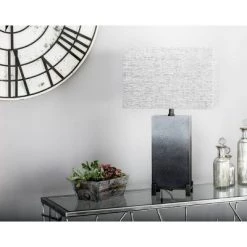 Olivia & May 26" x 15" Modern Metal Table Lamp Gray - Olivia & May